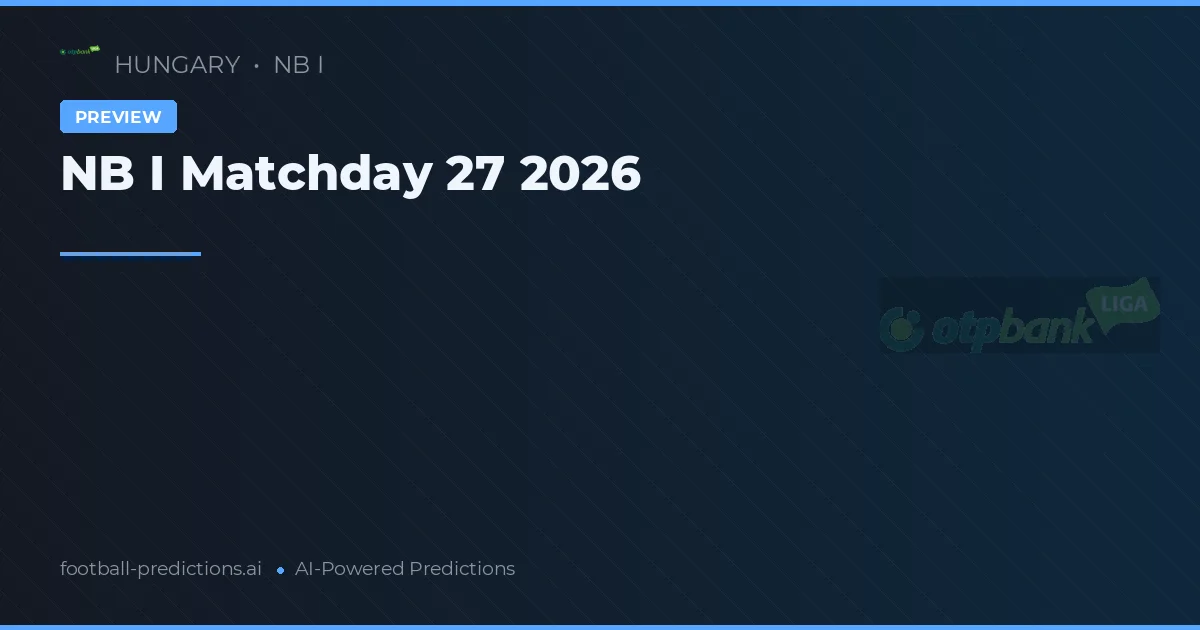 NB I Matchday 27 2026