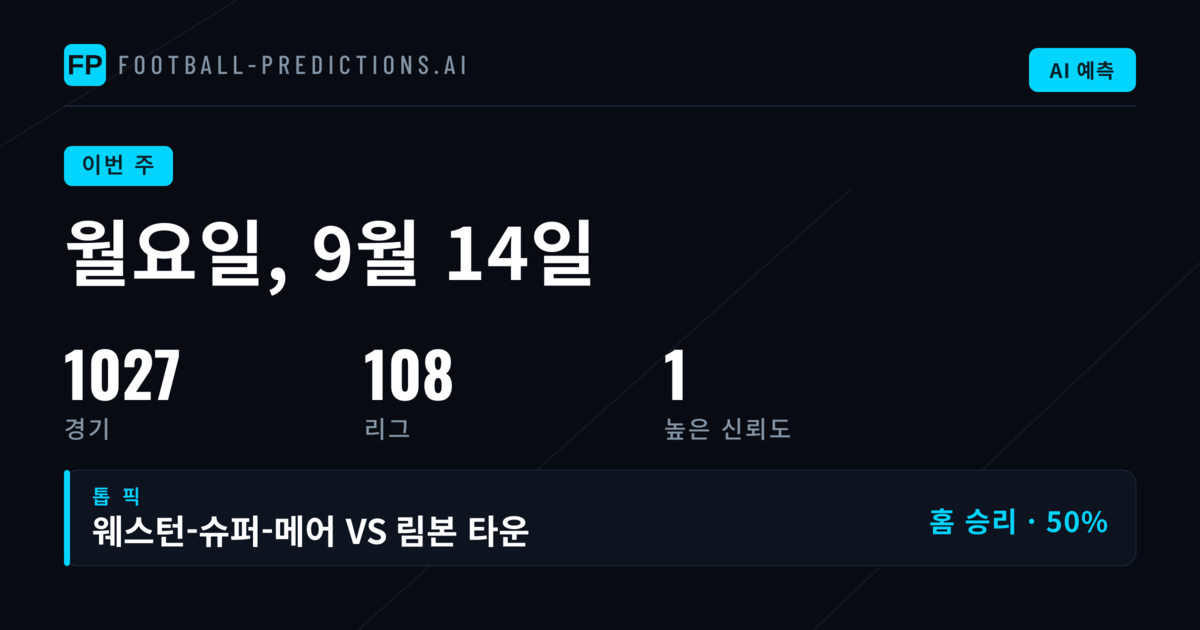 이번 주 유럽 대회 분석