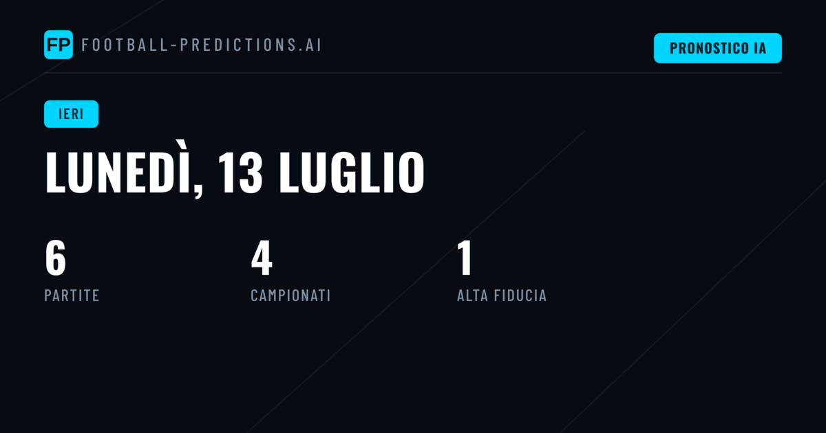 lunedì 13 luglio 2026: il nostro verdetto