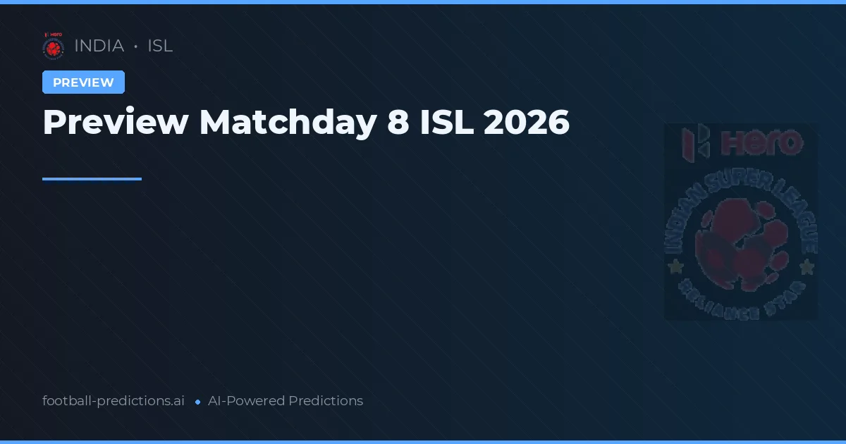 Preview Matchday 8 ISL 2026