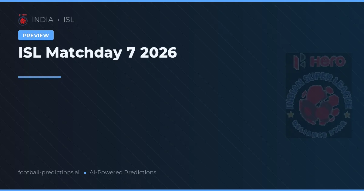 ISL Matchday 7 2026