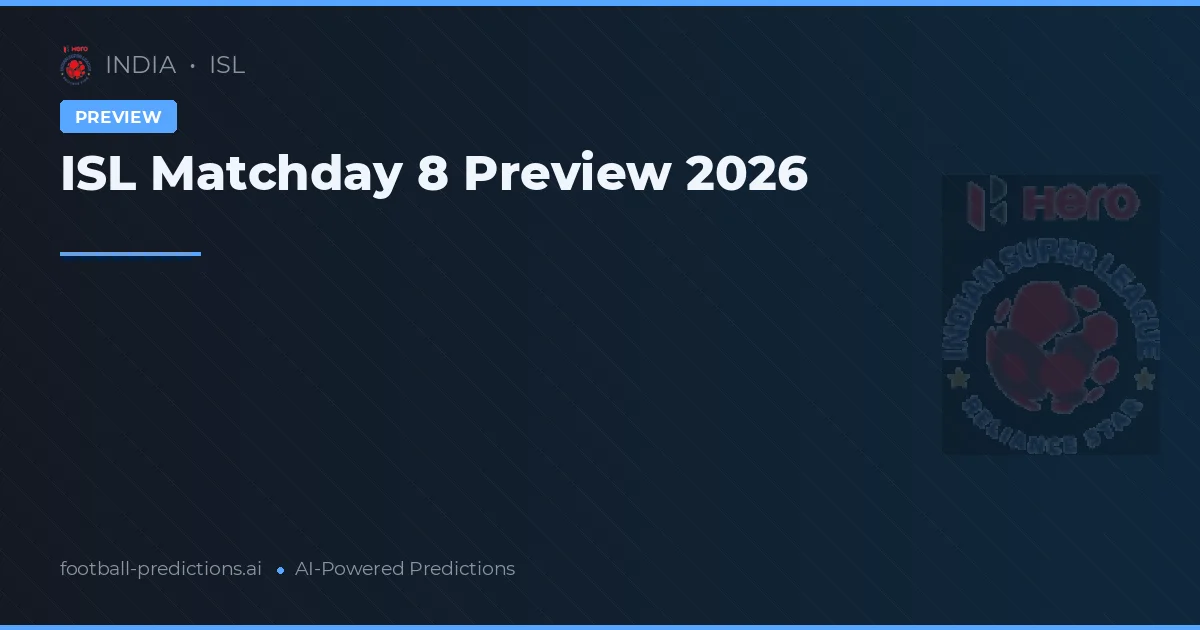 ISL Matchday 8 Preview 2026