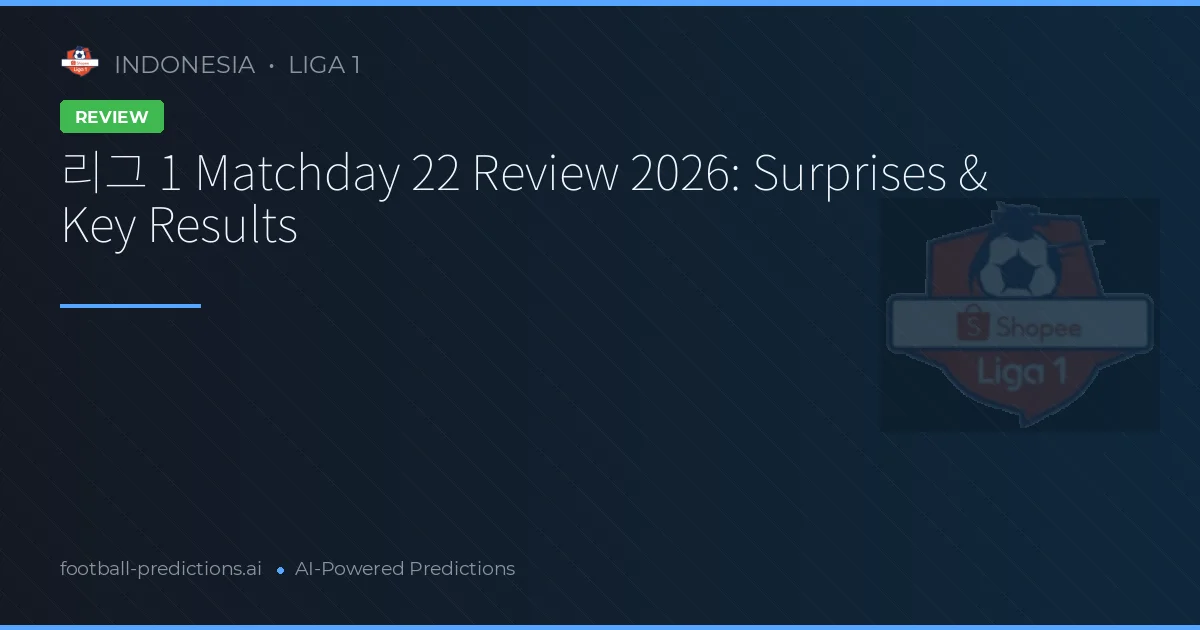 리그 1 Matchday 22 Review 2026: Surprises & Key Results