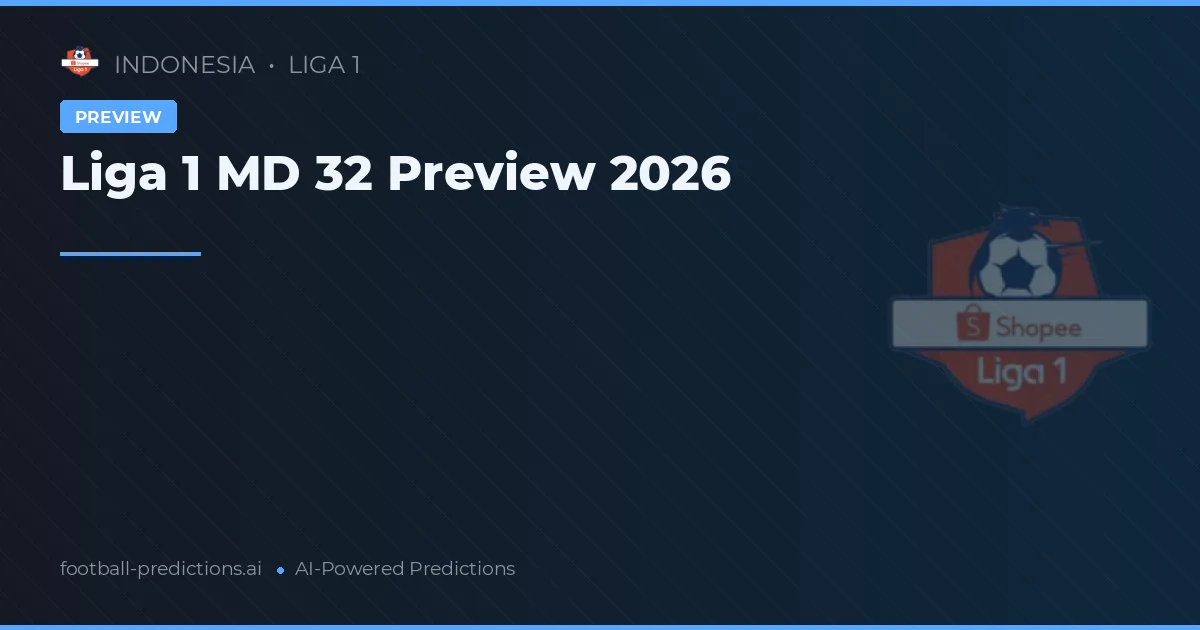 Liga 1 MD 32 Preview 2026