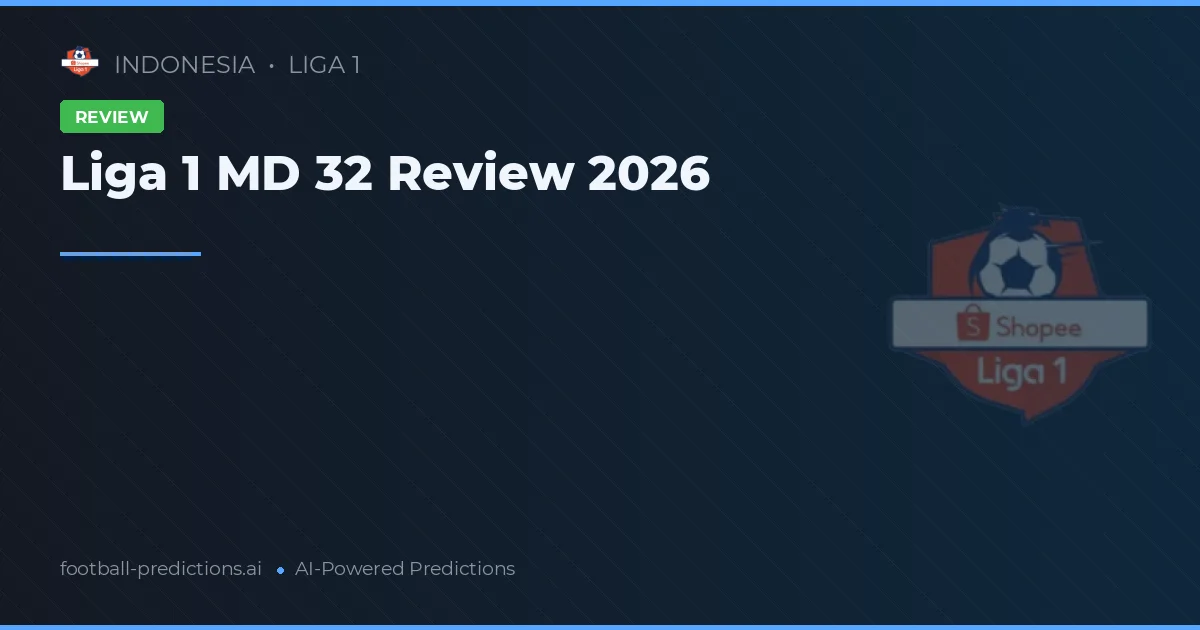 Liga 1 MD 32 Review 2026