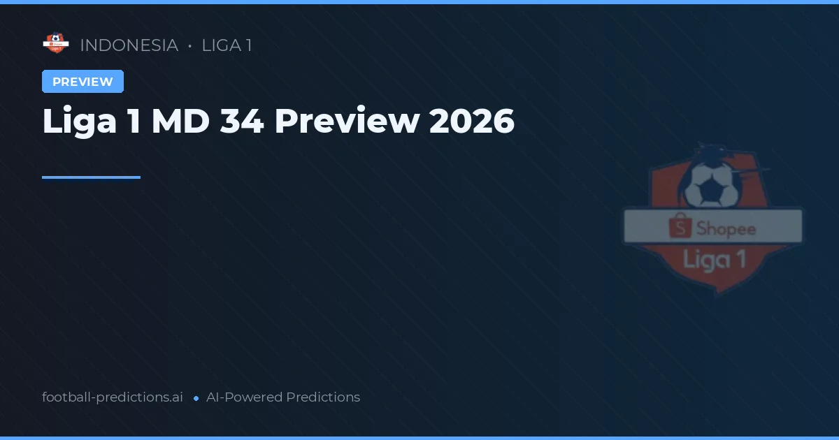 Liga 1 MD 34 Preview 2026