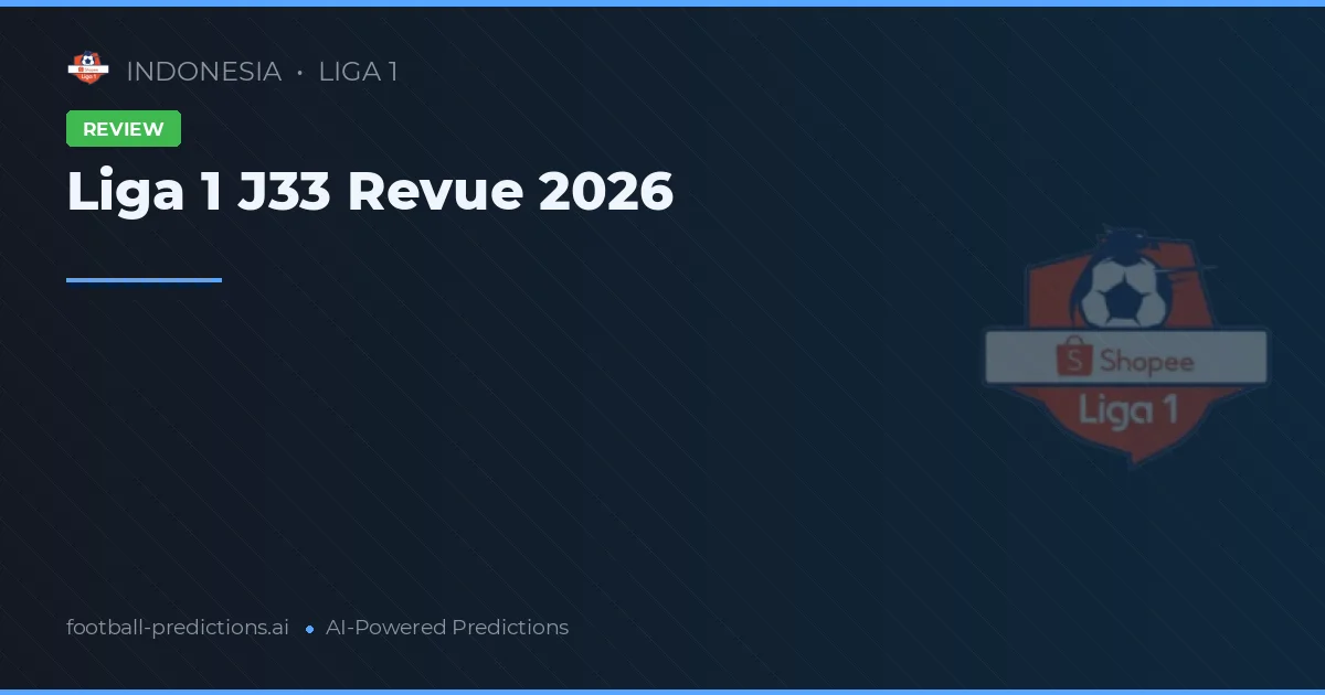 Liga 1 J33 Revue 2026