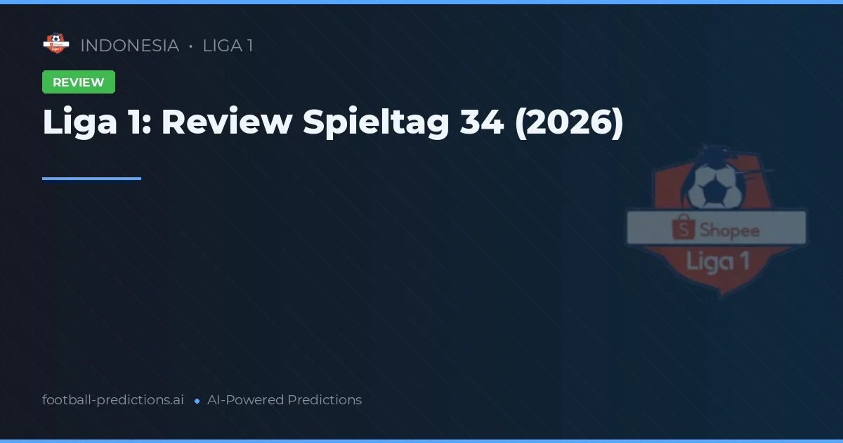 Liga 1: Review Spieltag 34 (2026)