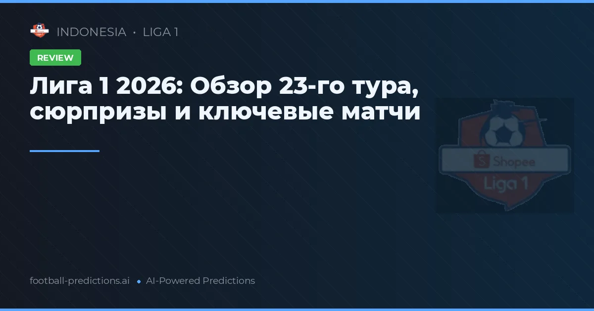 Лига 1 2026: Обзор 23-го тура, сюрпризы и ключевые матчи