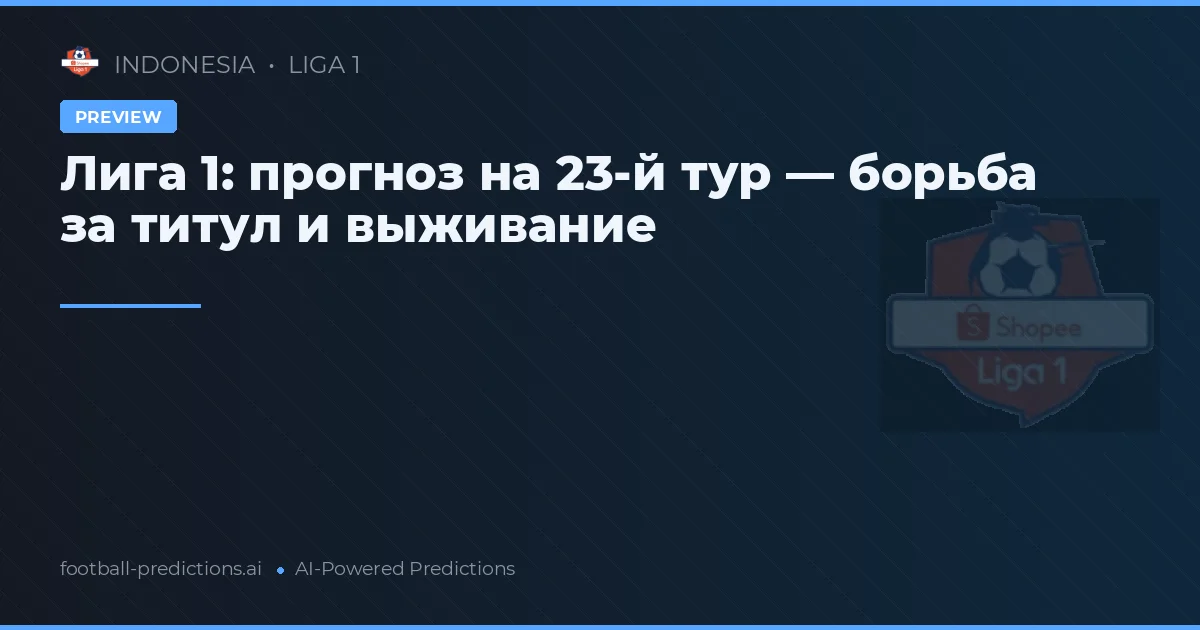 Лига 1: прогноз на 23-й тур — борьба за титул и выживание