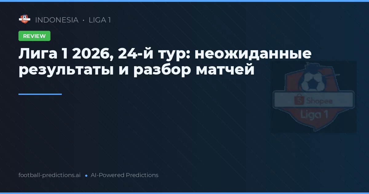 Лига 1 2026, 24-й тур: неожиданные результаты и разбор матчей