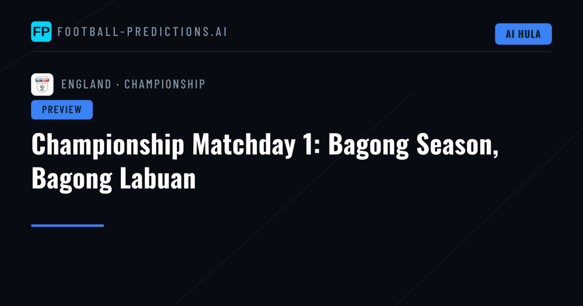 Championship Matchday 1: Bagong Season, Bagong Labuan