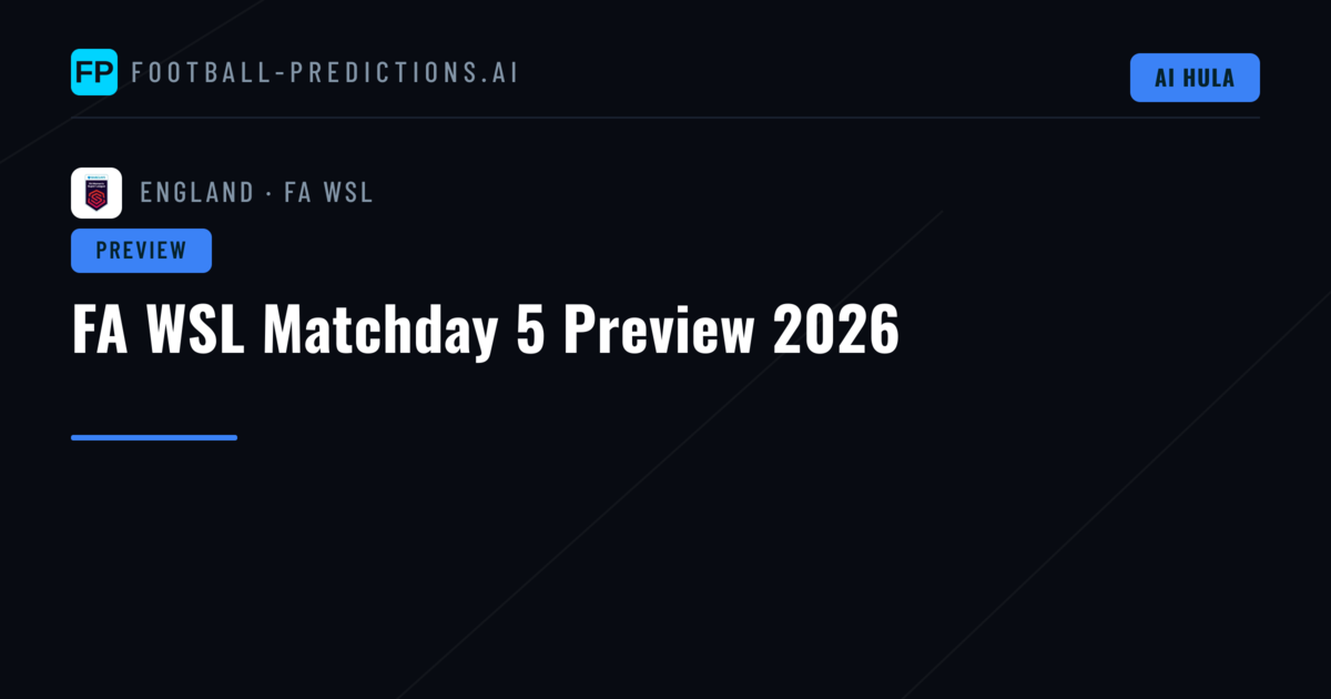FA WSL Matchday 5 Preview 2026