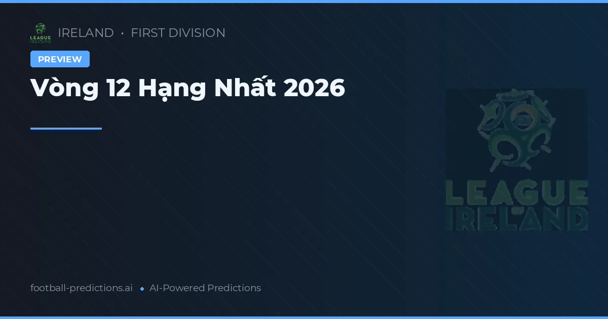 Vòng 12 Hạng Nhất 2026