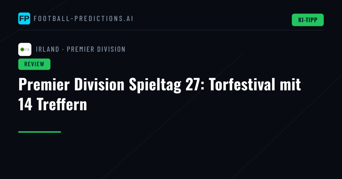 Premier Division Spieltag 27: Torfestival mit 14 Treffern