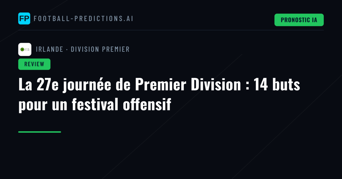 La 27e journée de Premier Division : 14 buts pour un festival offensif