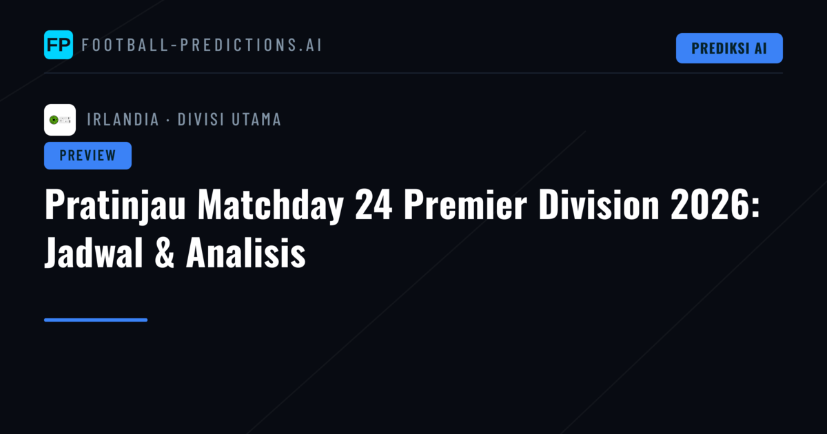 Pratinjau Matchday 24 Premier Division 2026: Jadwal & Analisis