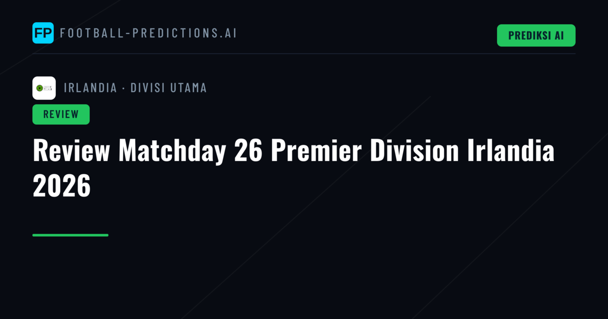 Review Matchday 26 Premier Division Irlandia 2026