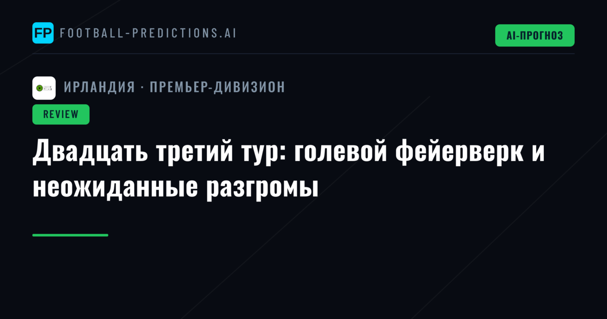 Двадцать третий тур: голевой фейерверк и неожиданные разгромы