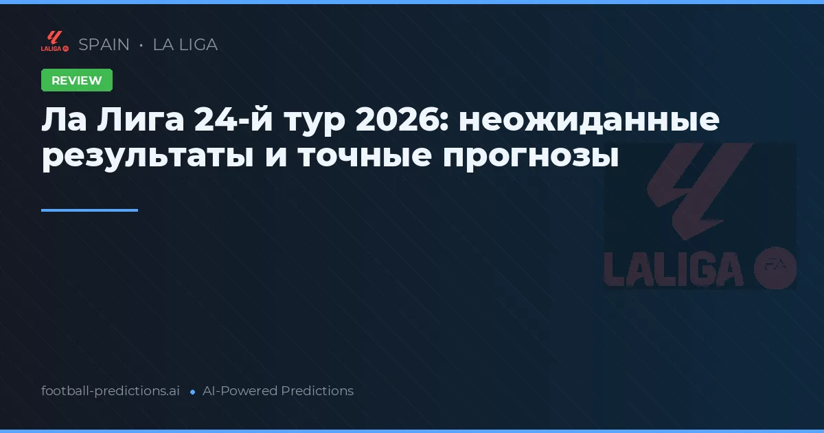 Ла Лига 24-й тур 2026: неожиданные результаты и точные прогнозы