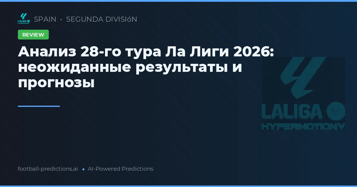 Анализ 28-го тура Ла Лиги 2026: неожиданные результаты и прогнозы