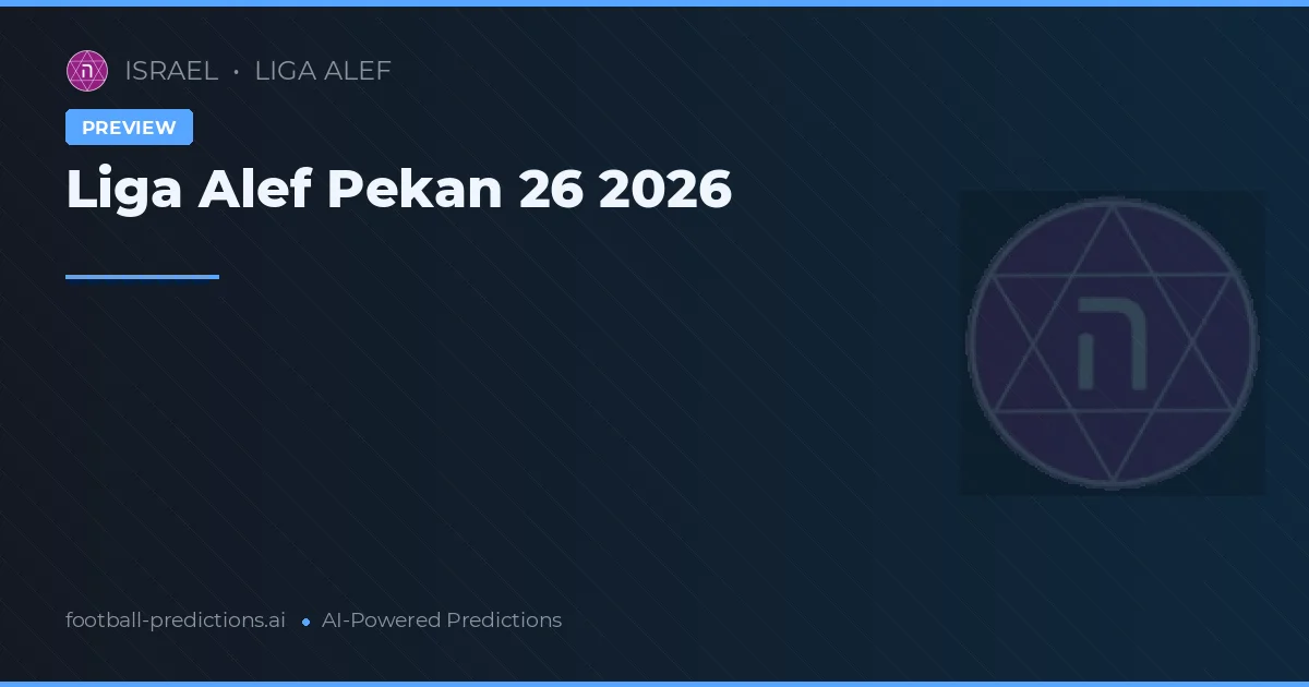 Liga Alef Pekan 26 2026