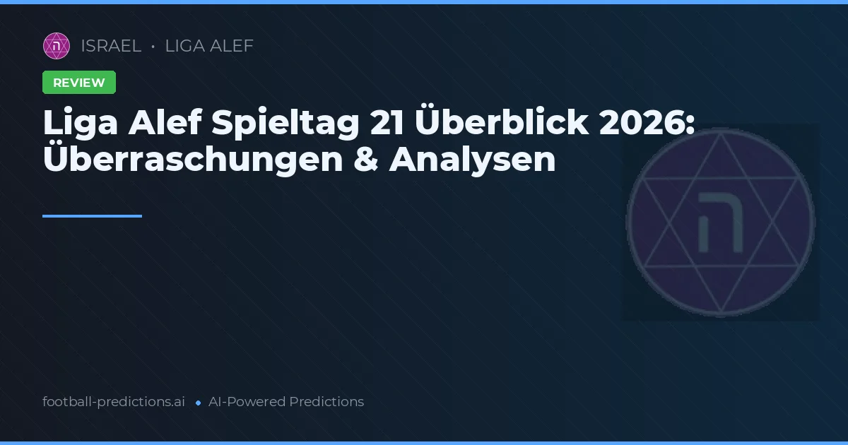 Liga Alef Spieltag 21 Überblick 2026: Überraschungen & Analysen