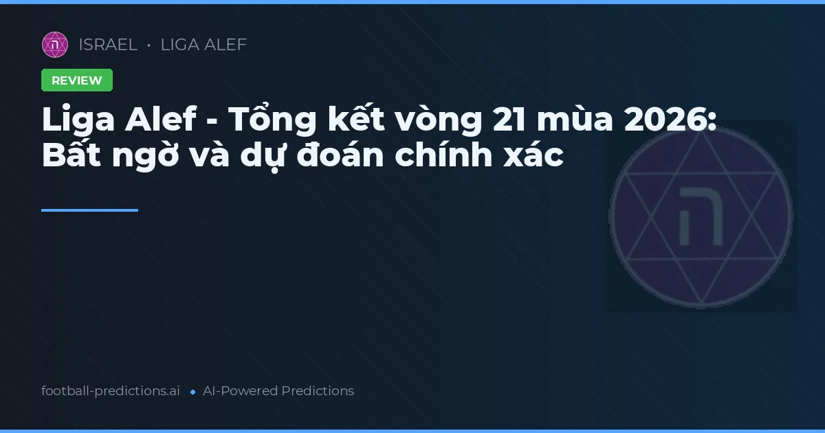 Liga Alef - Tổng kết vòng 21 mùa 2026: Bất ngờ và dự đoán chính xác
