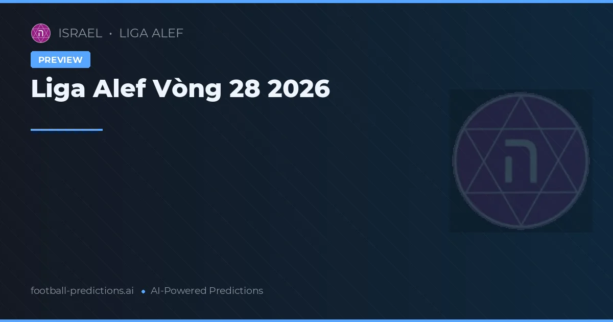 Liga Alef Vòng 28 2026