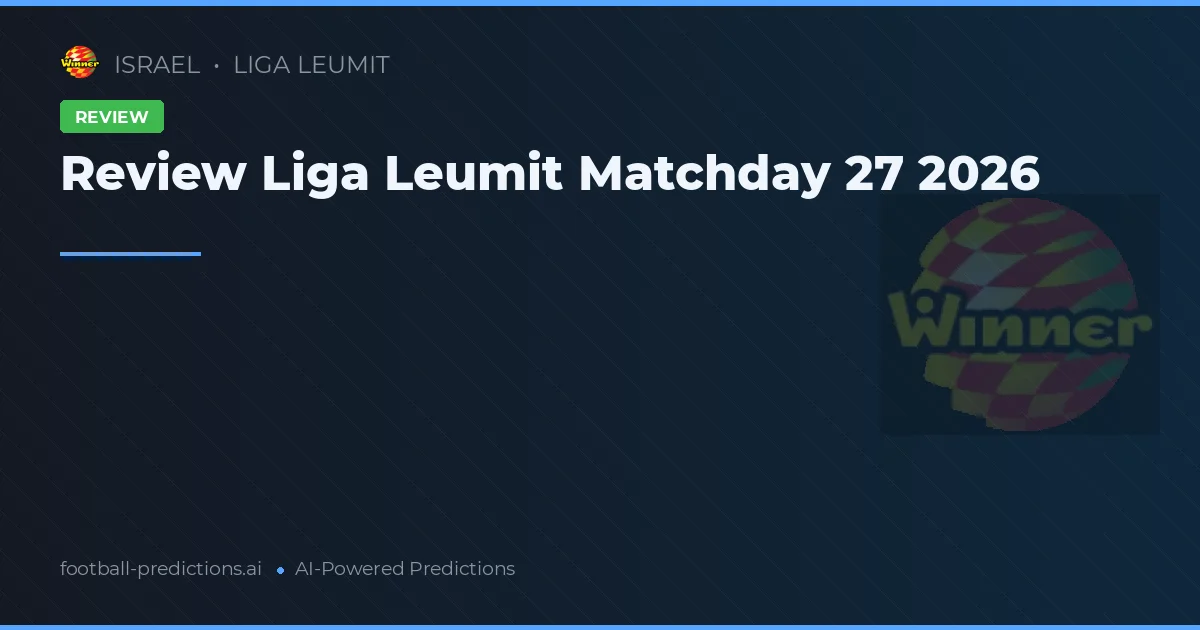 Review Liga Leumit Matchday 27 2026