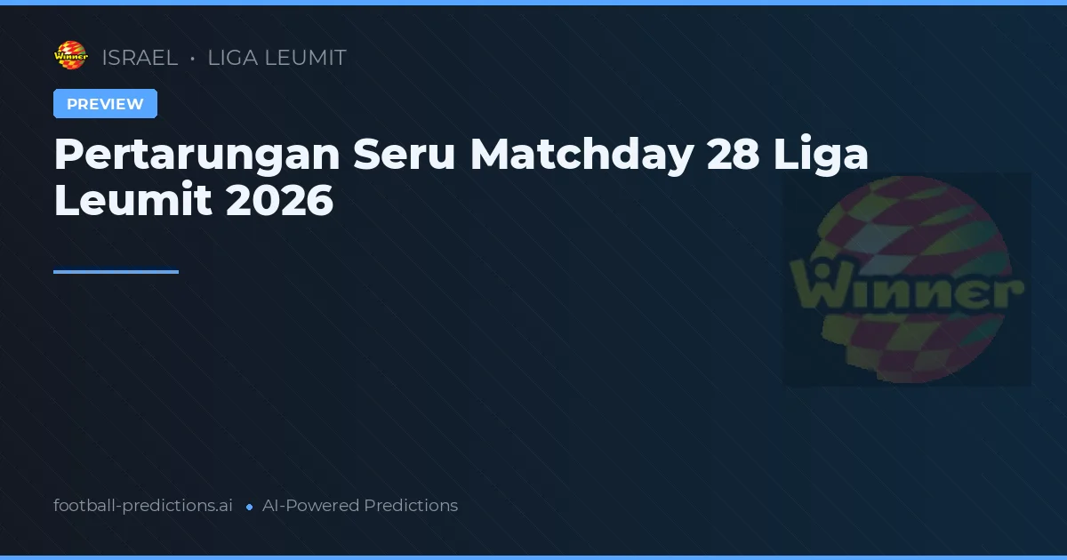 Pertarungan Seru Matchday 28 Liga Leumit 2026