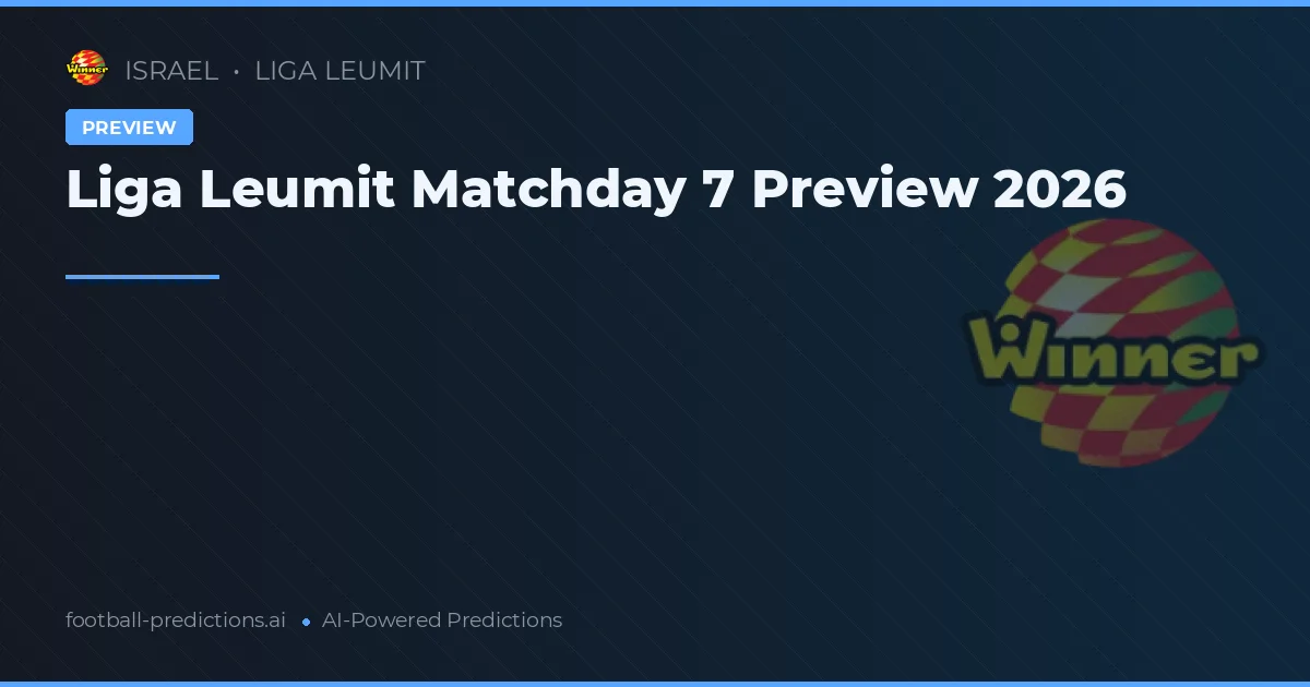 Liga Leumit MD7 Preview 2026: Key Battles & Predictions