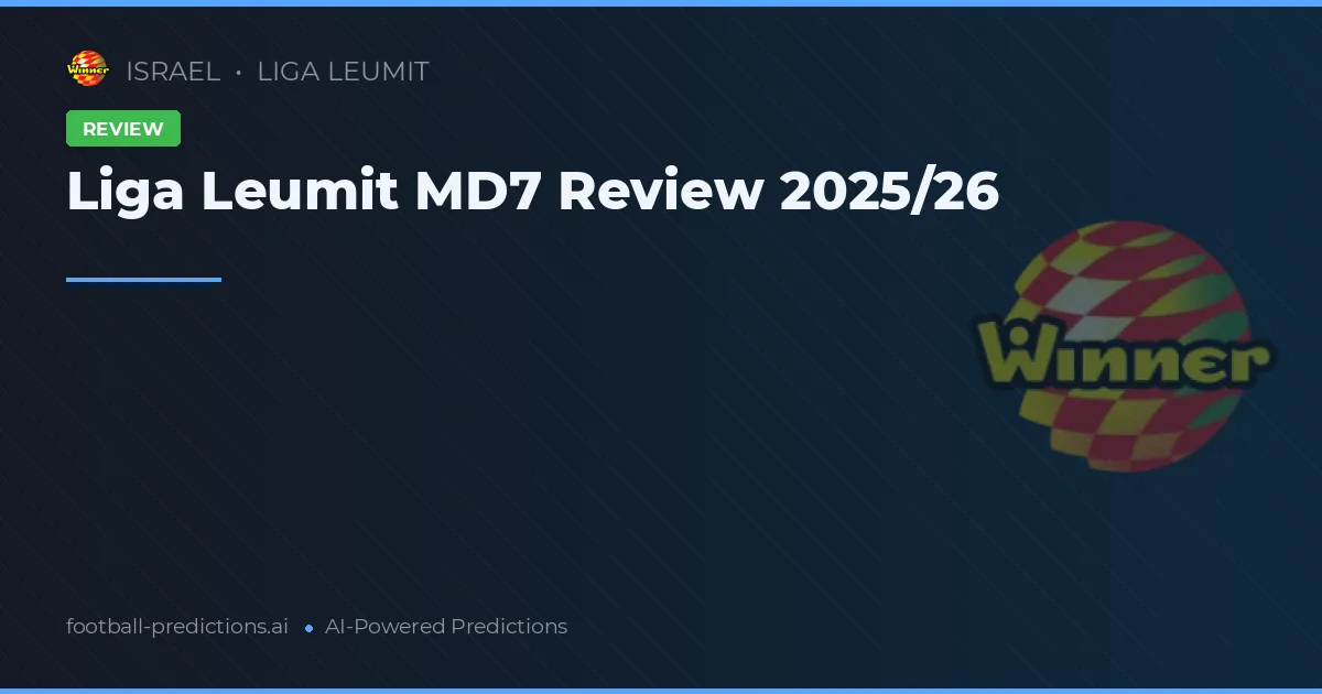 Liga Leumit MD7 Review 2025/26