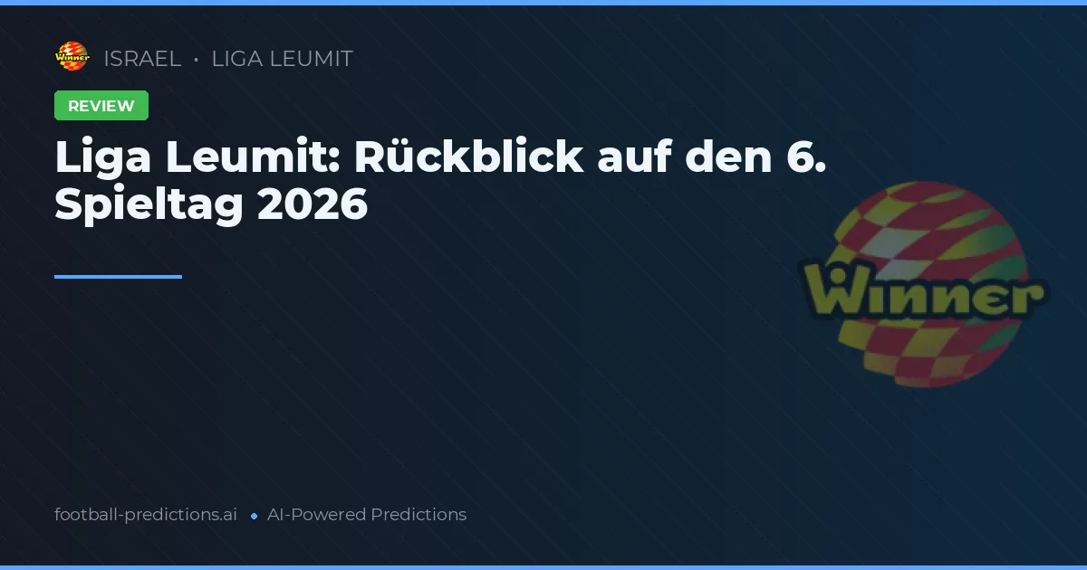 Liga Leumit: Rückblick auf den 6. Spieltag 2026