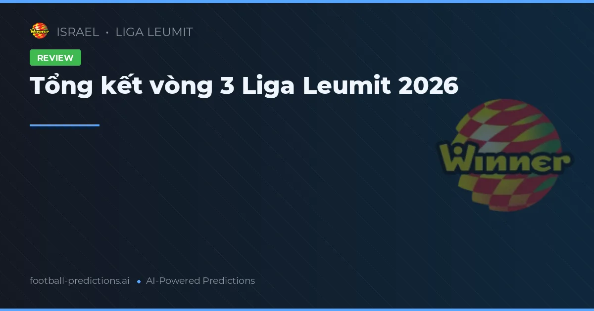 Tổng kết vòng 3 Liga Leumit 2026