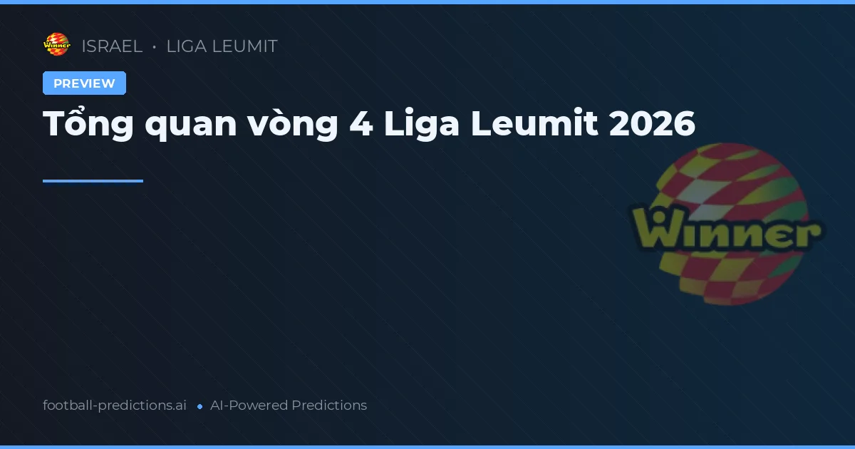 Tổng quan vòng 4 Liga Leumit 2026