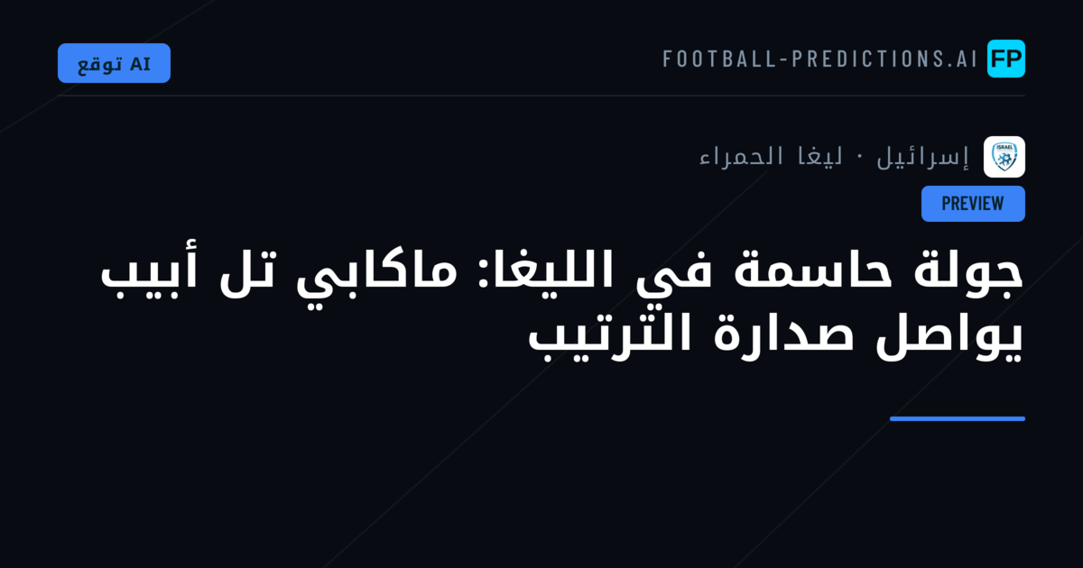 جولة حاسمة في الليغا: ماكابي تل أبيب يواصل صدارة الترتيب