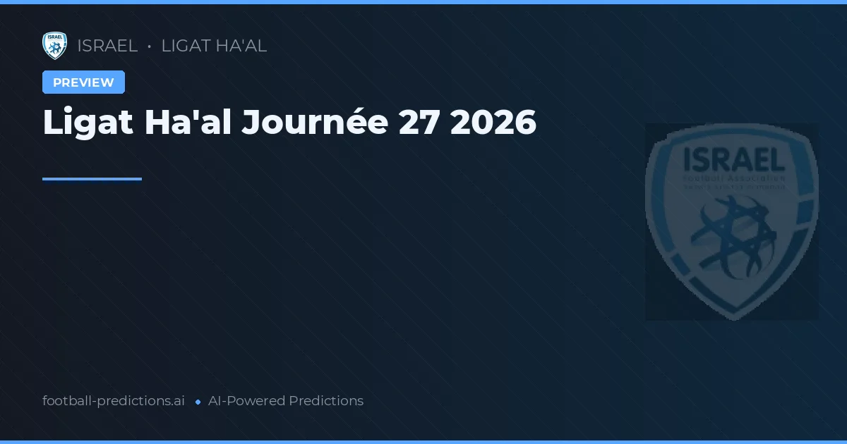 Ligat Ha'al Journée 27 2026