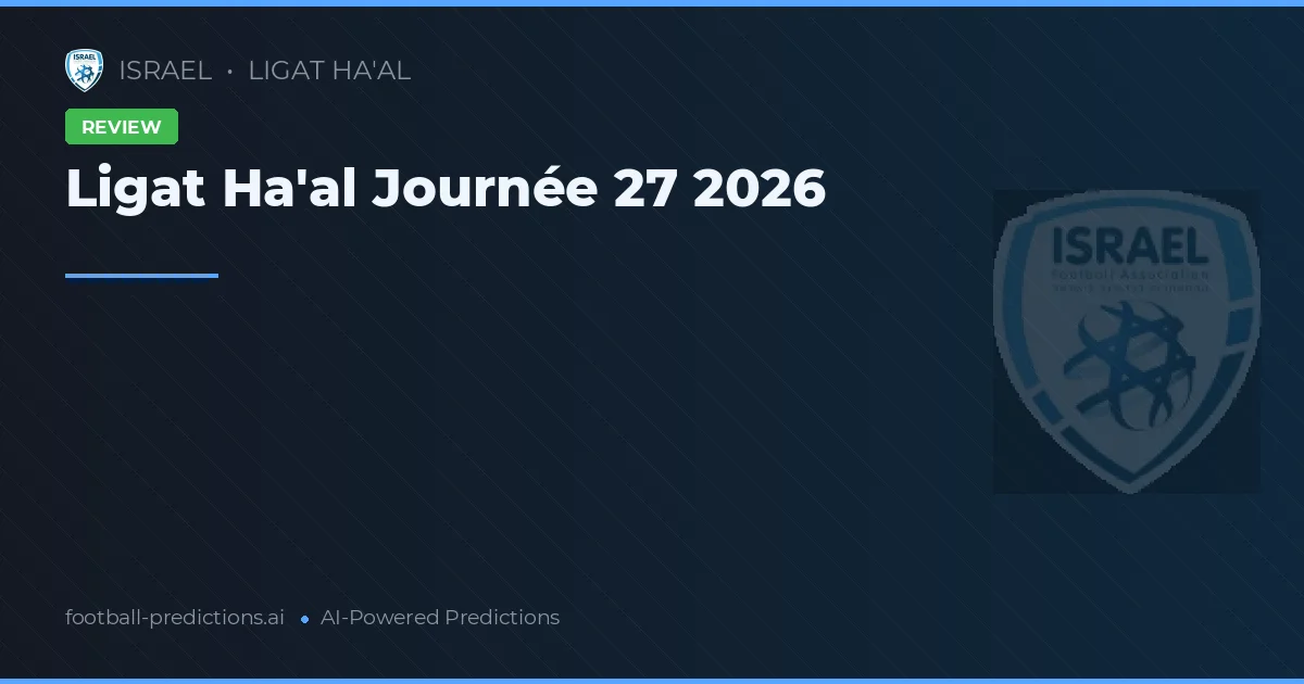 Ligat Ha'al Journée 27 2026