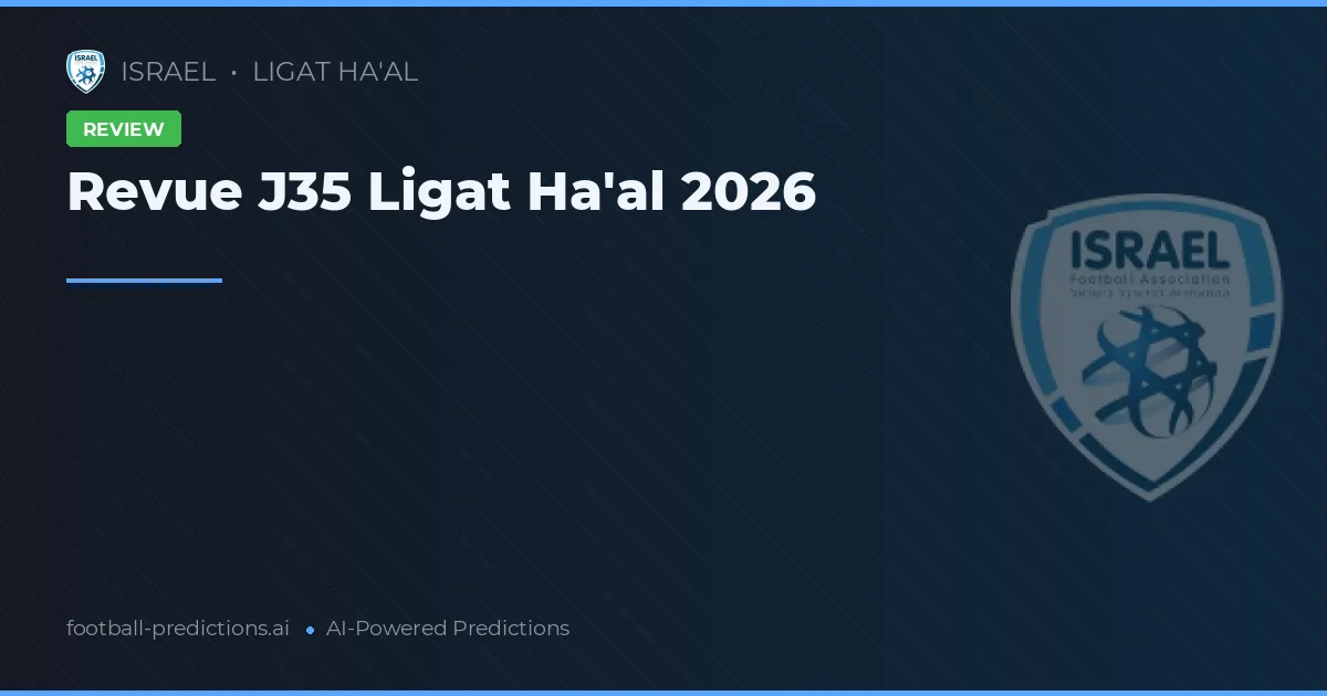 Revue J35 Ligat Ha'al 2026