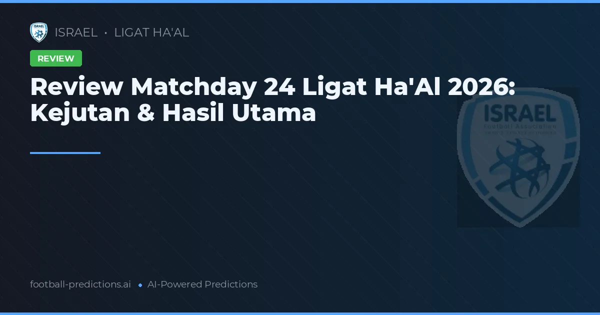 Review Matchday 24 Ligat Ha'Al 2026: Kejutan & Hasil Utama