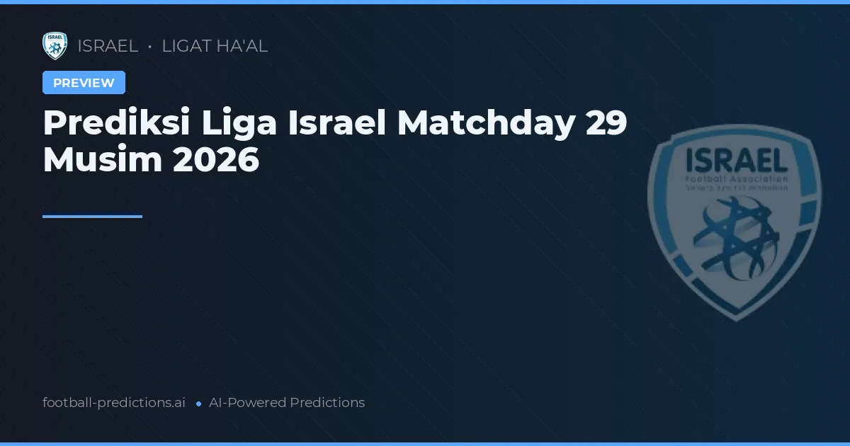 Prediksi Liga Israel Matchday 29 Musim 2026