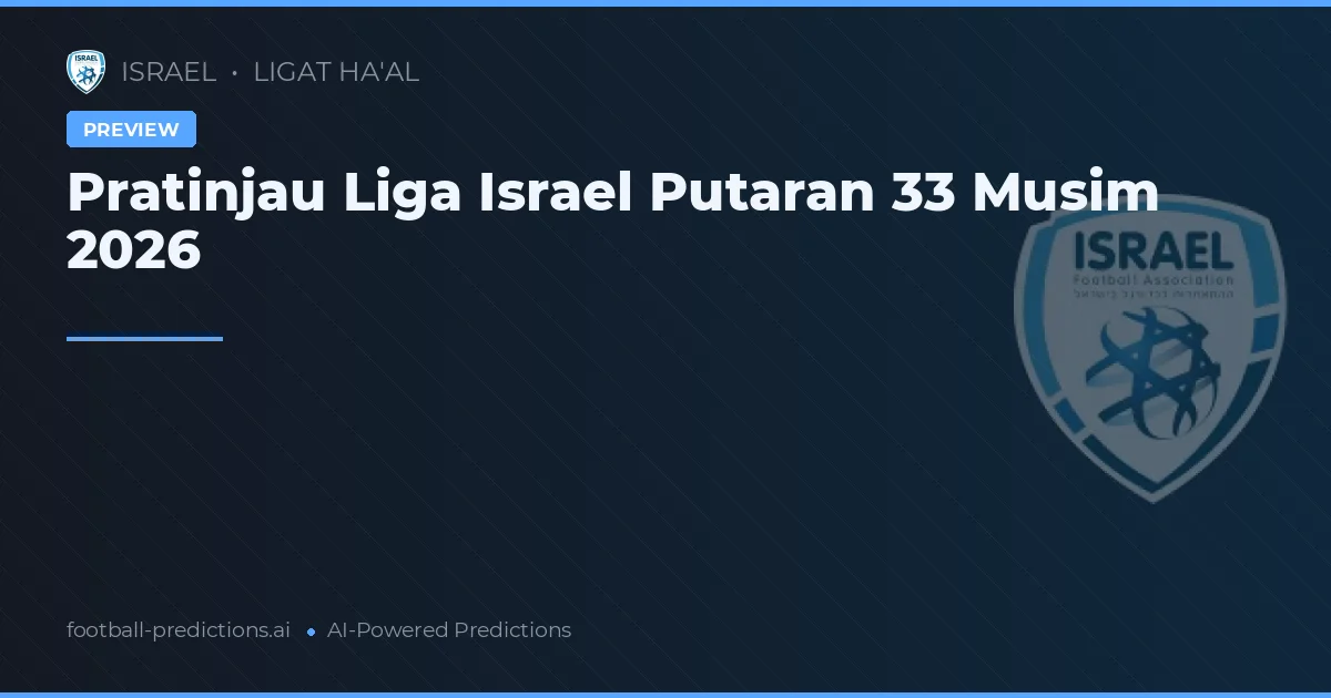 Pratinjau Liga Israel Putaran 33 Musim 2026