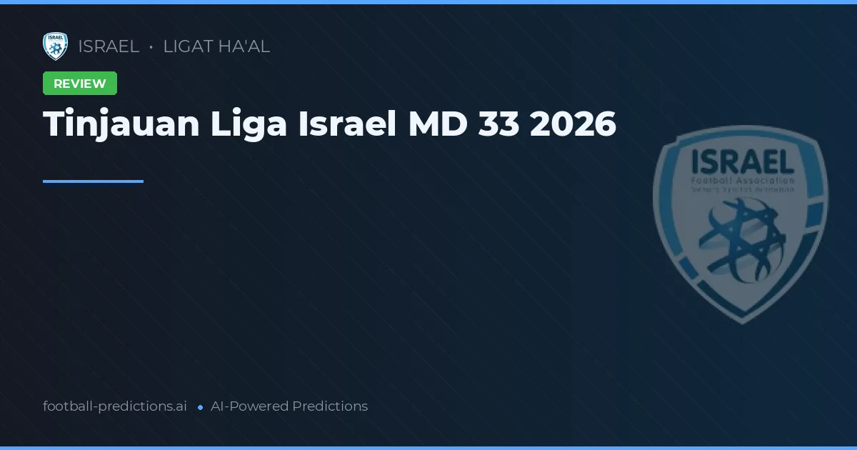 Tinjauan Liga Israel MD 33 2026
