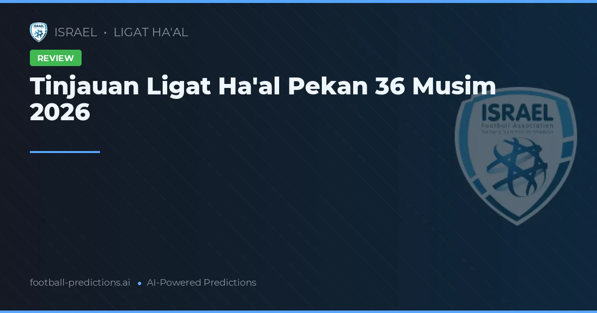 Tinjauan Ligat Ha'al Pekan 36 Musim 2026