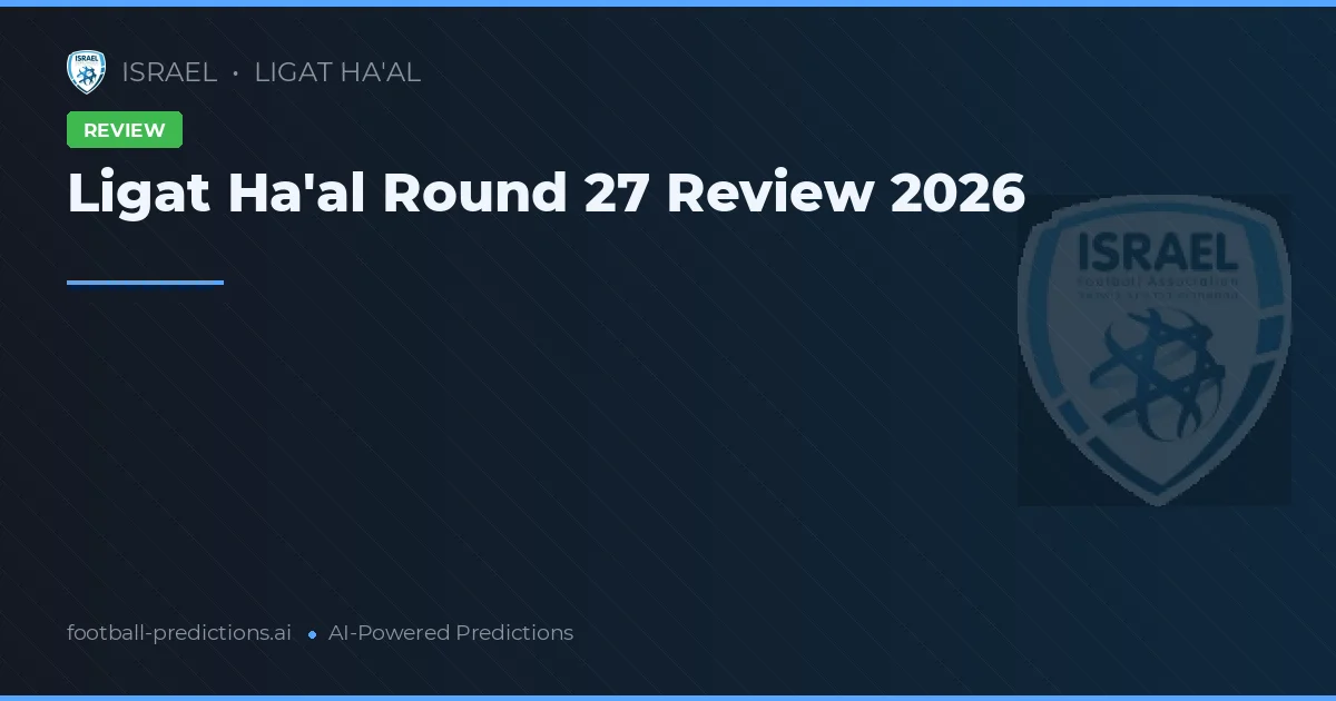 Ligat Ha'al Round 27 Review 2026