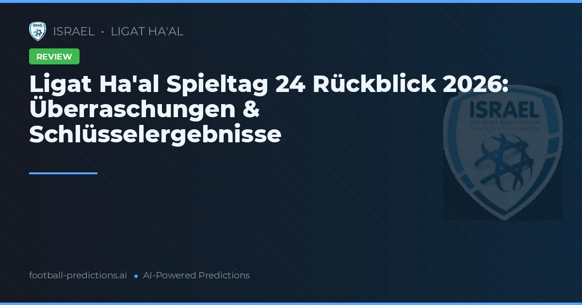 Ligat Ha'al Spieltag 24 Rückblick 2026: Überraschungen & Schlüsselergebnisse