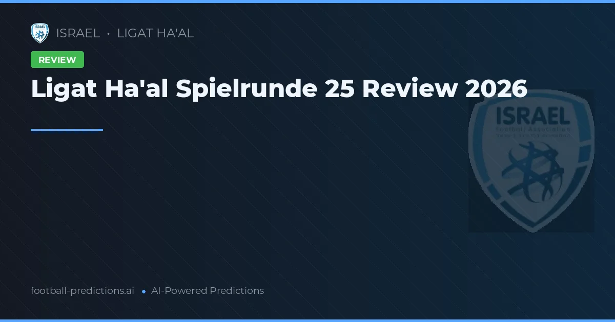 Ligat Ha'al Spielrunde 25 Review 2026