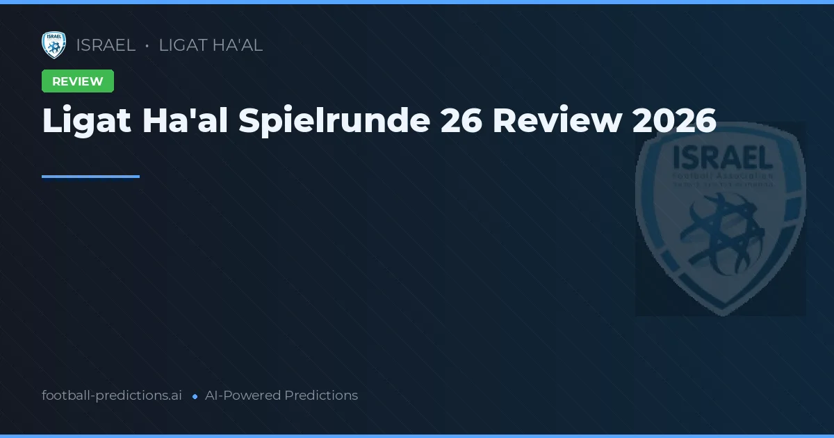 Ligat Ha'al Spielrunde 26 Review 2026