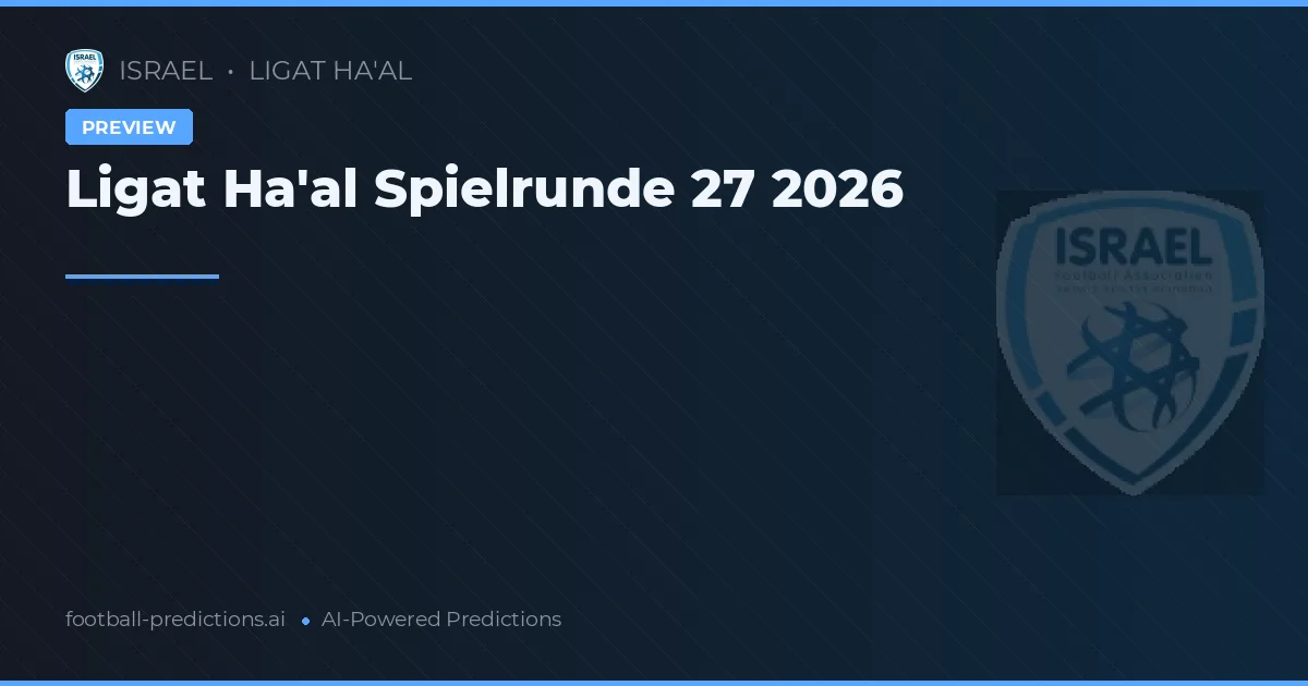 Ligat Ha'al Spielrunde 27 2026